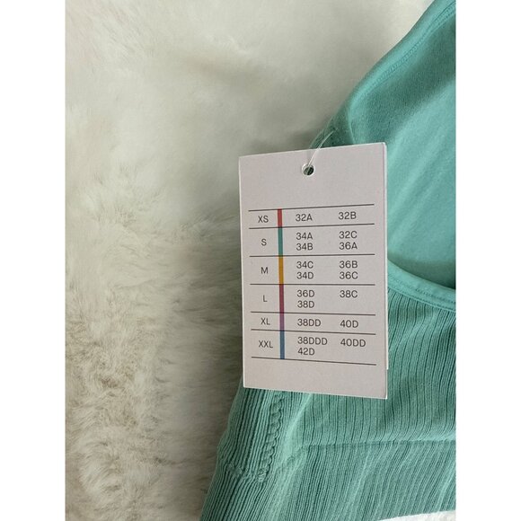 Auden Seamless Green Lightly lined padded bralette, NEW size Large - Picture 5 of 5